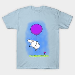 Cute whimsical sheep with balloon T-Shirt